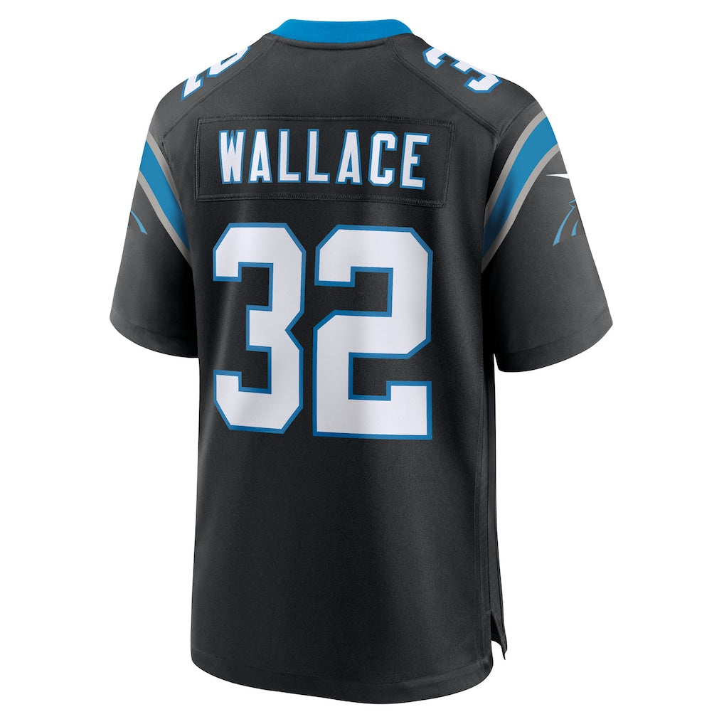 PETTCS C.Panthers #32 Trevin Wallace Black Team Game Jersey