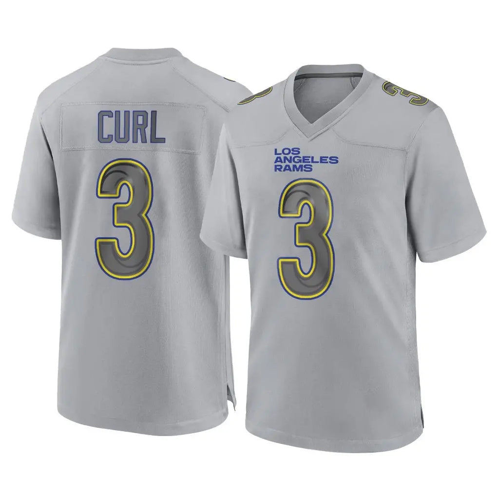 LA.Rams #3 Kam Curl Player Gray Atmosphere Fashion Home Game PETTCS Stitched Jerseys