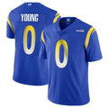 LA.Rams #0 Byron Young Player Royal Limited Vapor Untouchable Home Game PETTCS Stitched Jerseys