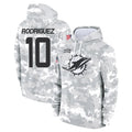 M.Dolphins #10 Jacob Rodriguez Player Arctic Camo Salute to Service Hoodies Limited Game PETTCS Stitched Jerseys