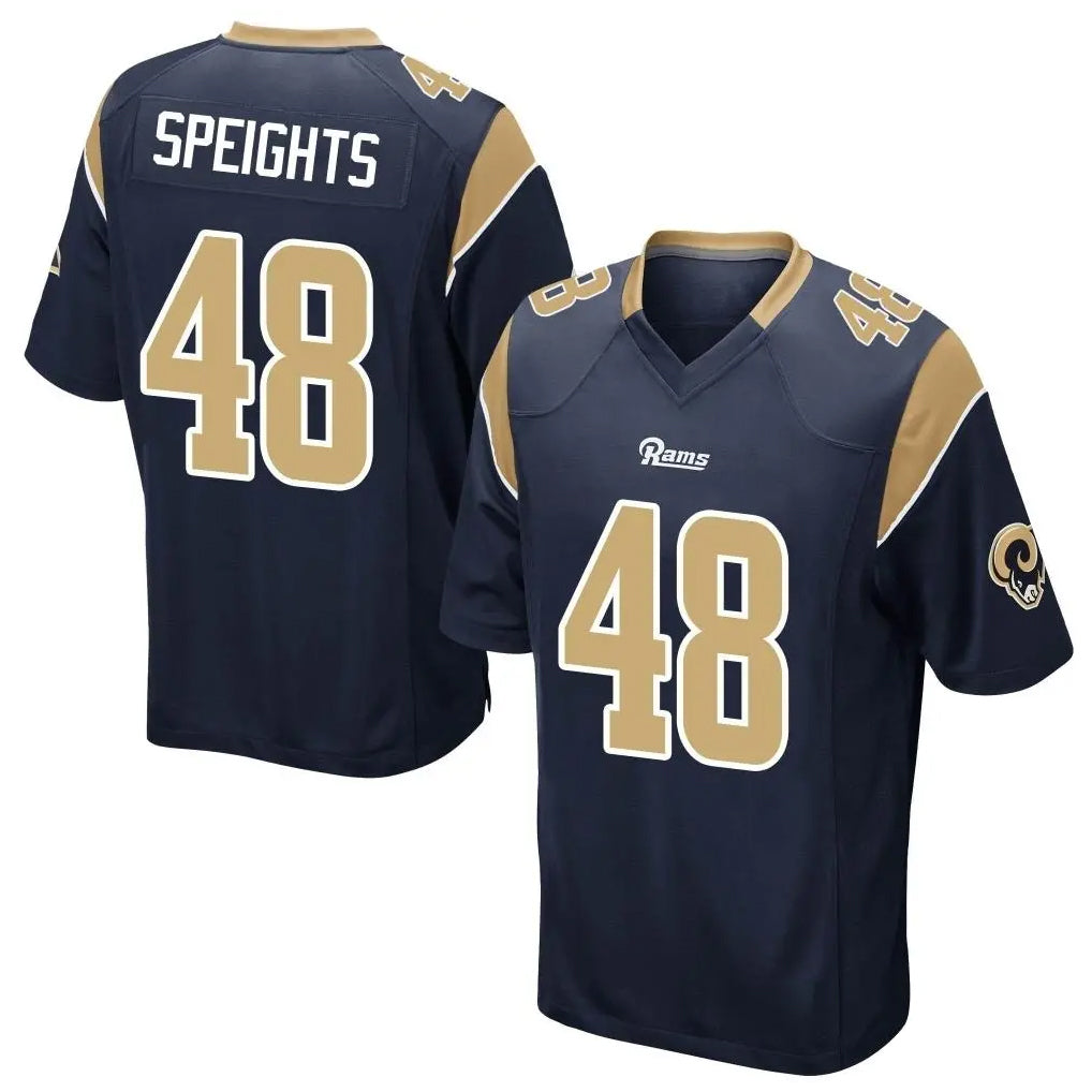 LA.Rams #48 Omar Speights Player Navy Home Game PETTCS Stitched Jerseys