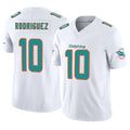 M.Dolphins #10 Jacob Rodriguez Player White Limited Vapor F.U.S.E. Home Game PETTCS Stitched Jerseys