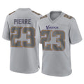 M.Vikings #23 James Pierre Player Gray Atmosphere Fashion Home Game PETTCS Stitched Jerseys