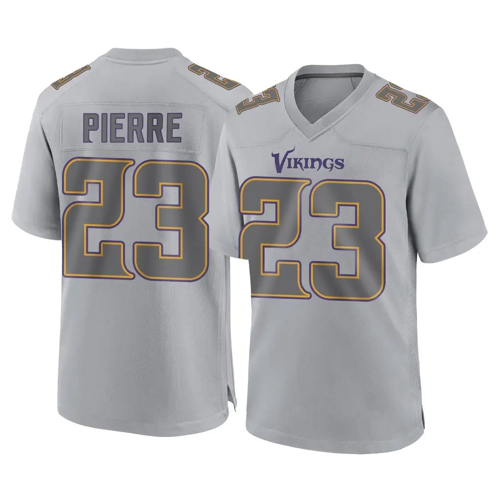 M.Vikings #23 James Pierre Player Gray Atmosphere Fashion Home Game PETTCS Stitched Jerseys
