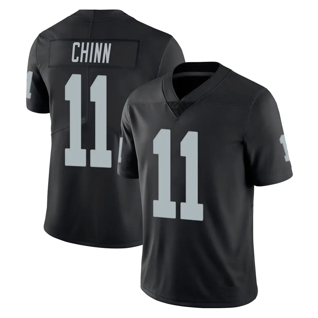 LV.Raiders #11 Jeremy Chinn Player Black Limited Vapor Untouchable Home Game PETTCS Stitched Jerseys