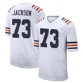 C.Bears #73 Jonah Jackson Player White Classic Home Game PETTCS Stitched Jerseys