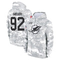 M.Dolphins #92 Zach Sieler Player Arctic Camo Salute to Service Hoodies Limited Game PETTCS Stitched Jerseys