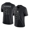 M.Vikings #51 Blake Cashman Player Black Reflective LImited Home Game PETTCS Stitched Jerseys