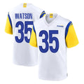 LA.Rams #35 Jaylen Watson Player White Home Game PETTCS Stitched Jerseys