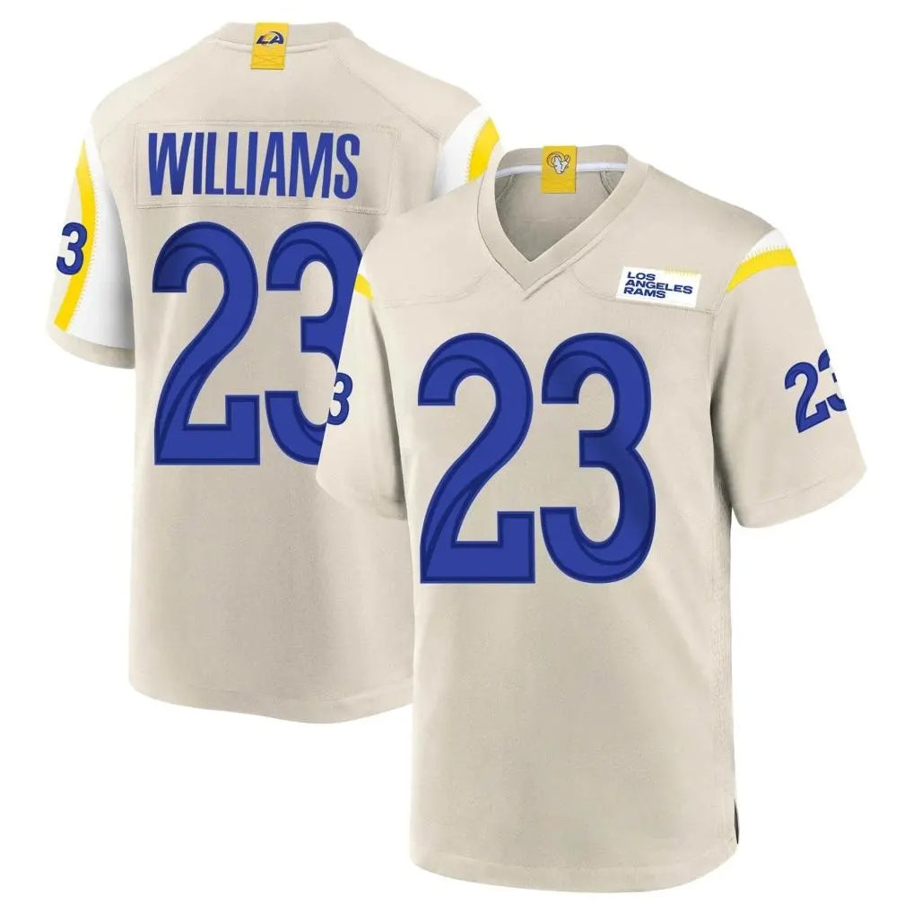 LA.Rams #23 Kyren Williams Player Bone Home Game PETTCS Stitched Jerseys