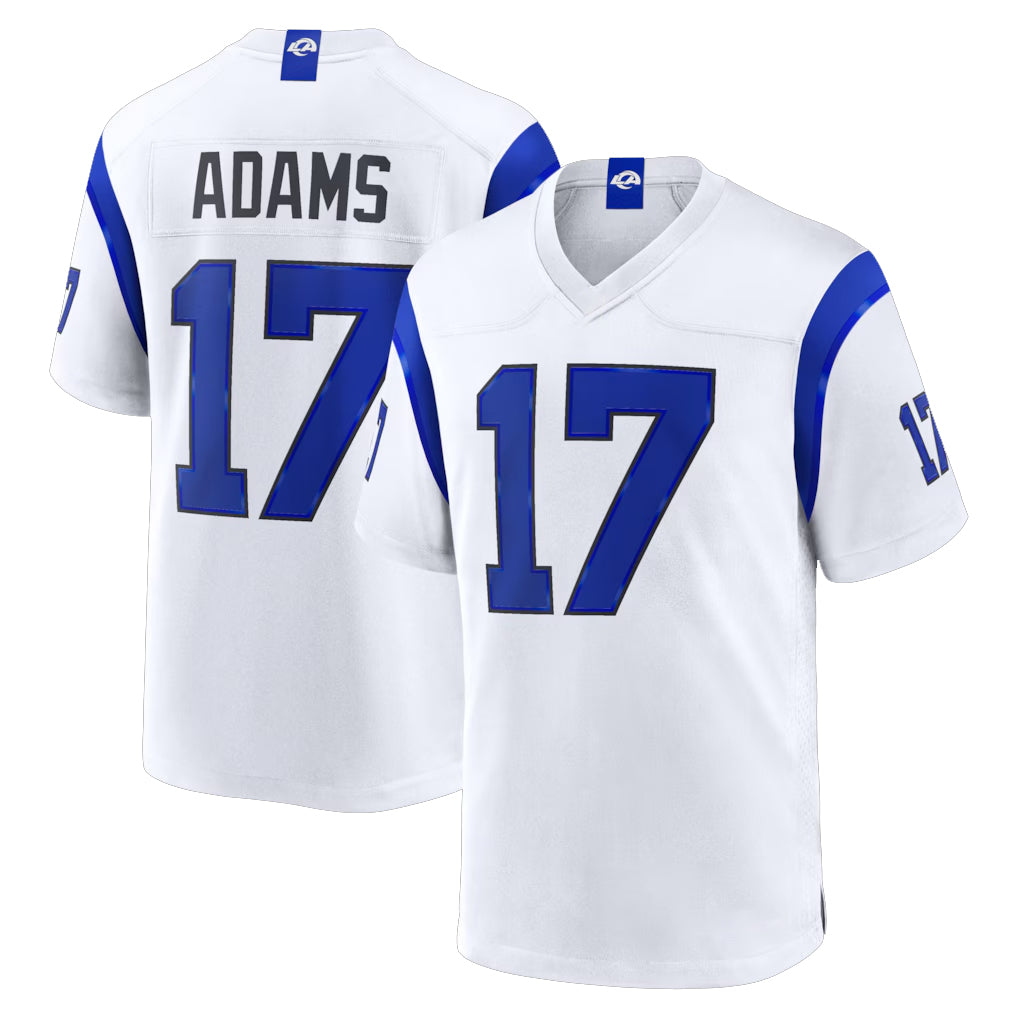 LA.Rams #17 Davante Adams Player Fearsome White Home Game STECN Stitched Jerseys