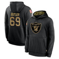 LV.Raiders #69 Adam Butler Player Black Salute to Service Hoodies Limited Game PETTCS Stitched Jerseys