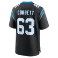 PETTCS C.Panthers #63 Austin Corbett Black Team Game Jersey