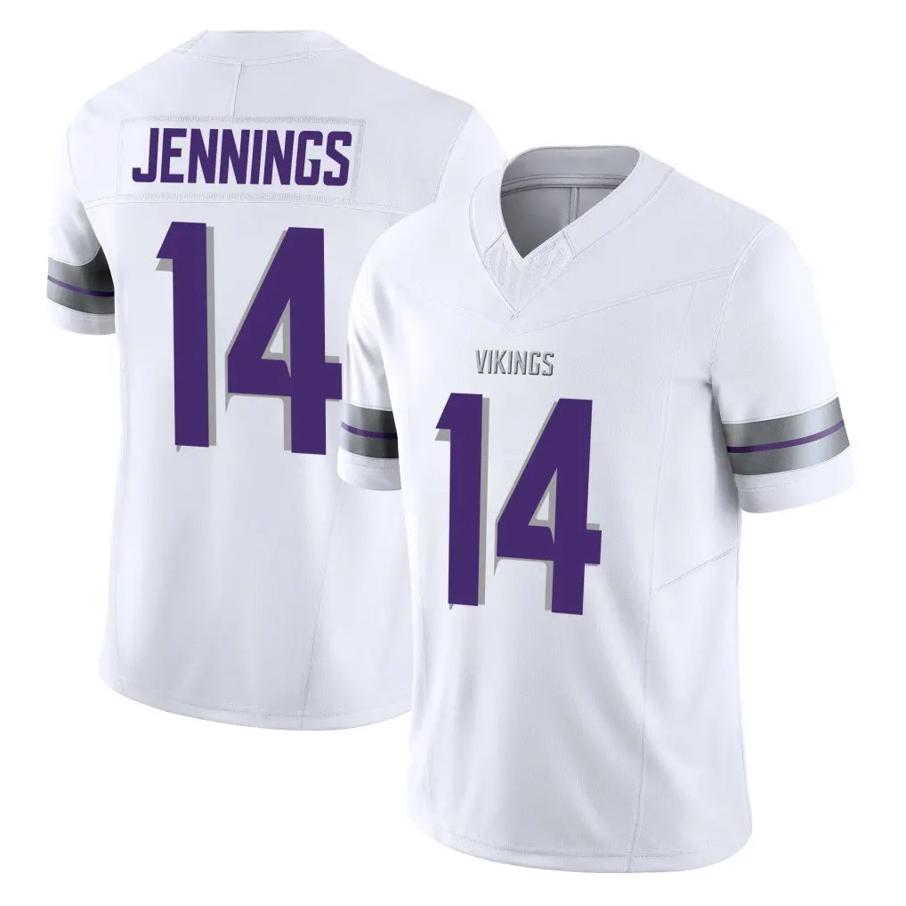 M.Vikings #14 Jauan Jennings Player White Limited Alternate Vapor F.U.S.E. Home Game PETTCS Stitched Jerseys