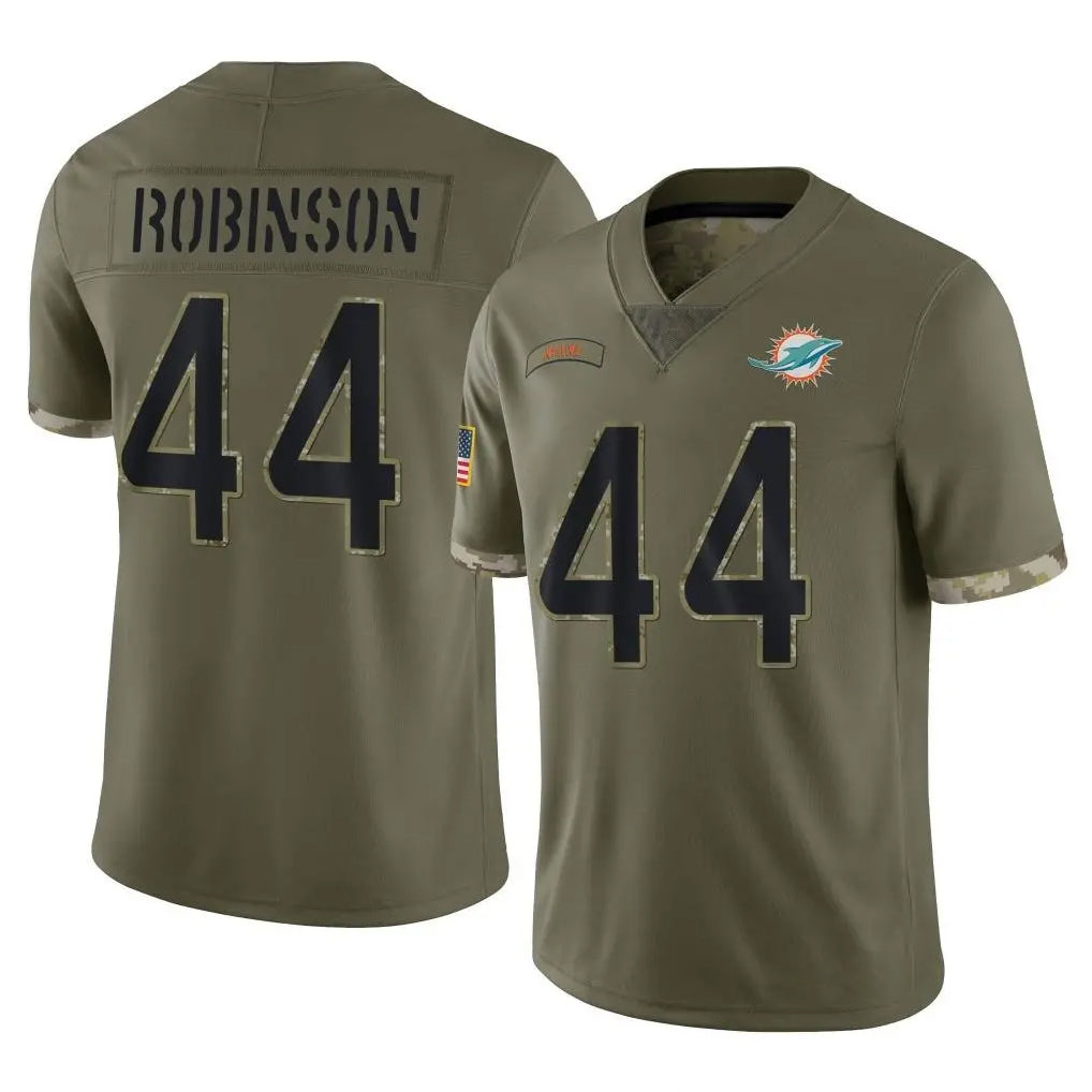 M.Dolphins #44 Chop Robinson Player Olive Salute To Service Limited PETTCS Stitched Jerseys