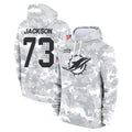 M.Dolphins #73 Austin Jackson Player Arctic Camo Salute to Service Hoodies Limited Game PETTCS Stitched Jerseys