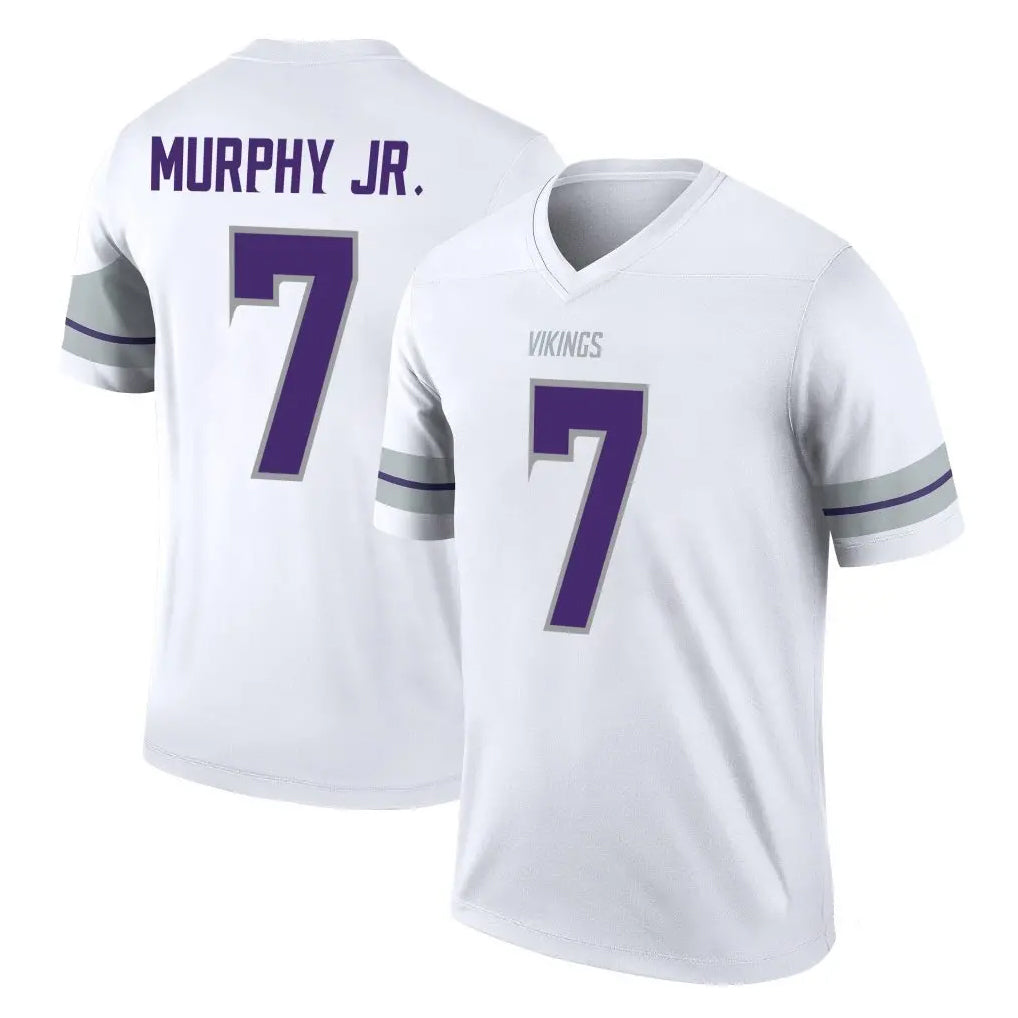 M.Vikings #7 Byron Murphy Jr. Player White Alternate Legend Home Game PETTCS Stitched Jerseys