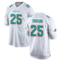 M.Dolphins #25 Tyrel Dodson Player White Limited Home Game PETTCS Stitched Jerseys