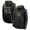 M.Vikings #43 Andrew Van Ginkel Player Black Salute to Service Hoodies Limited Game PETTCS Stitched Jerseys