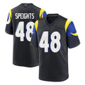 LA.Rams #48 Omar Speights Player Black Midnight Rivalries Collection Home Game PETTCS Stitched Jerseys