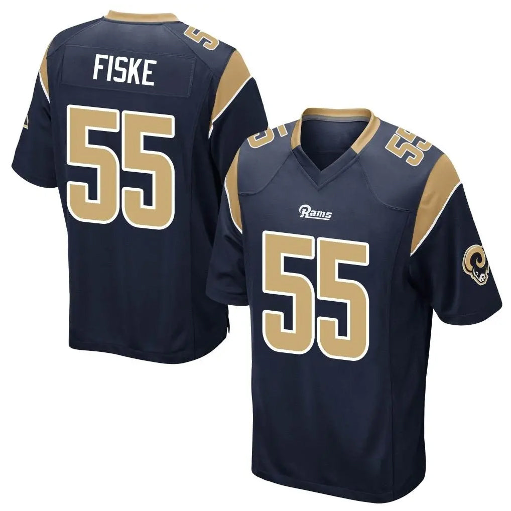 LA.Rams #55 Braden Fiske Player Navy Home Game PETTCS Stitched Jerseys