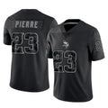 M.Vikings #23 James Pierre Player Black Reflective LImited Home Game PETTCS Stitched Jerseys