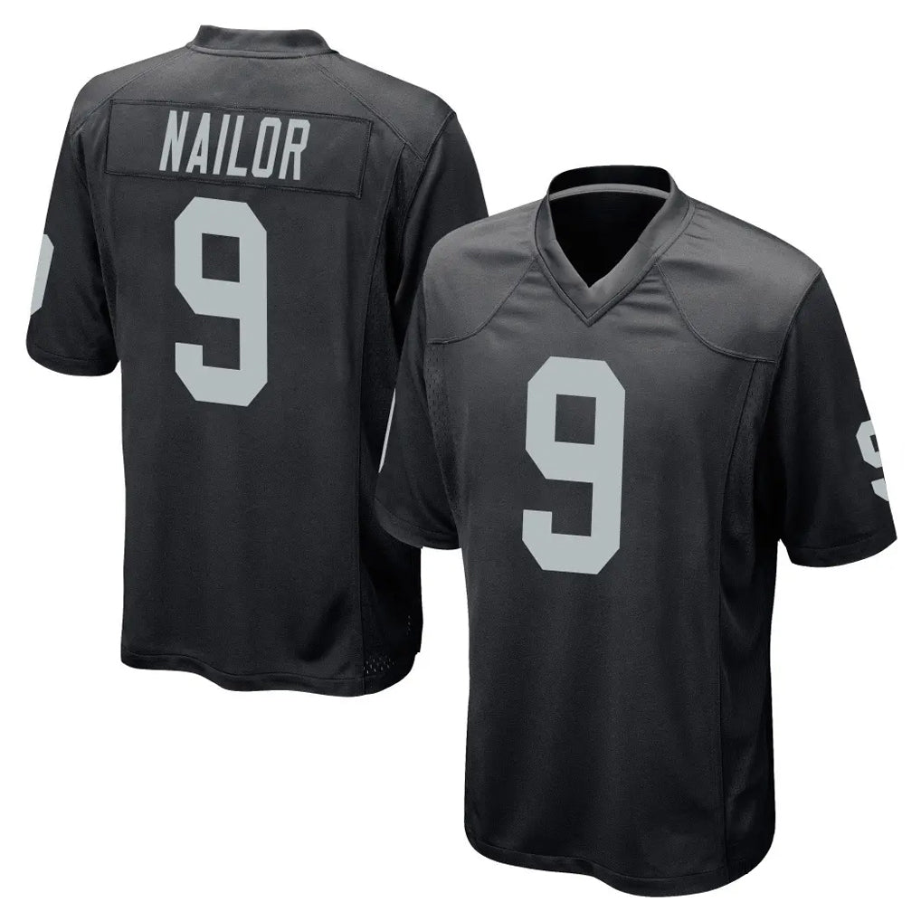 LV.Raiders #9 Jalen Nailor Player Black Home Game PETTCS Stitched Jerseys