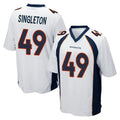 D.Broncos #49 Alex Singleton Player White Game PETTCS Stitched Jerseys
