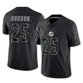 M.Dolphins #25 Tyrel Dodson Player Black Reflective Limited Game PETTCS Stitched Jerseys