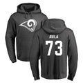 LA.Rams #73 Steve Avila Player Gray Pullover Hoodie Limited Game PETTCS Stitched Jerseys