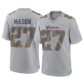M.Vikings #27 Jordan Mason Player Gray Atmosphere Fashion Home Game PETTCS Stitched Jerseys