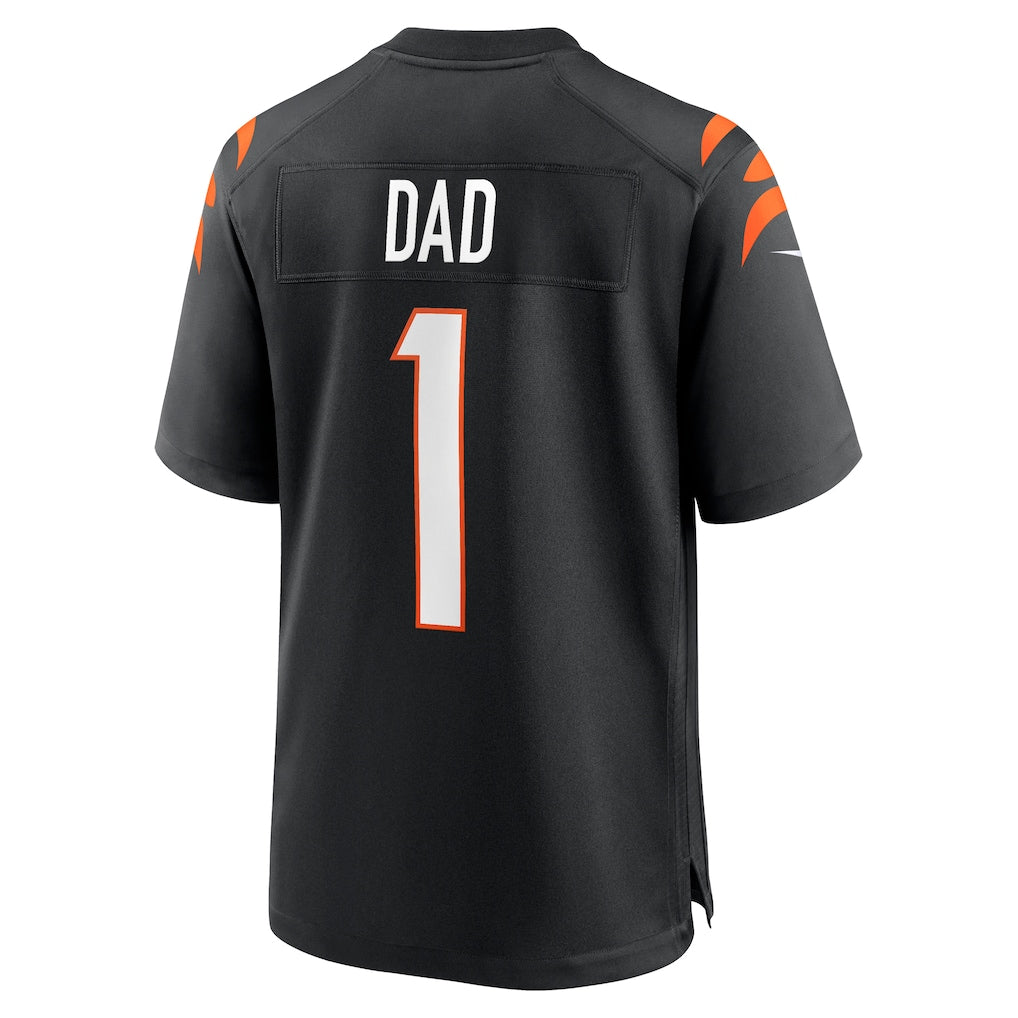PETTCS C.Bengals #1 Dad Black Game Jersey
