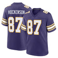 M.Vikings #87 T.J. Hockenson Player Purple Classic Home Game PETTCS Stitched Jerseys