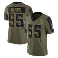 M.Vikings #55 Eric Wilson Player Olive Salute To Service Limited Game PETTCS Stitched Jerseys
