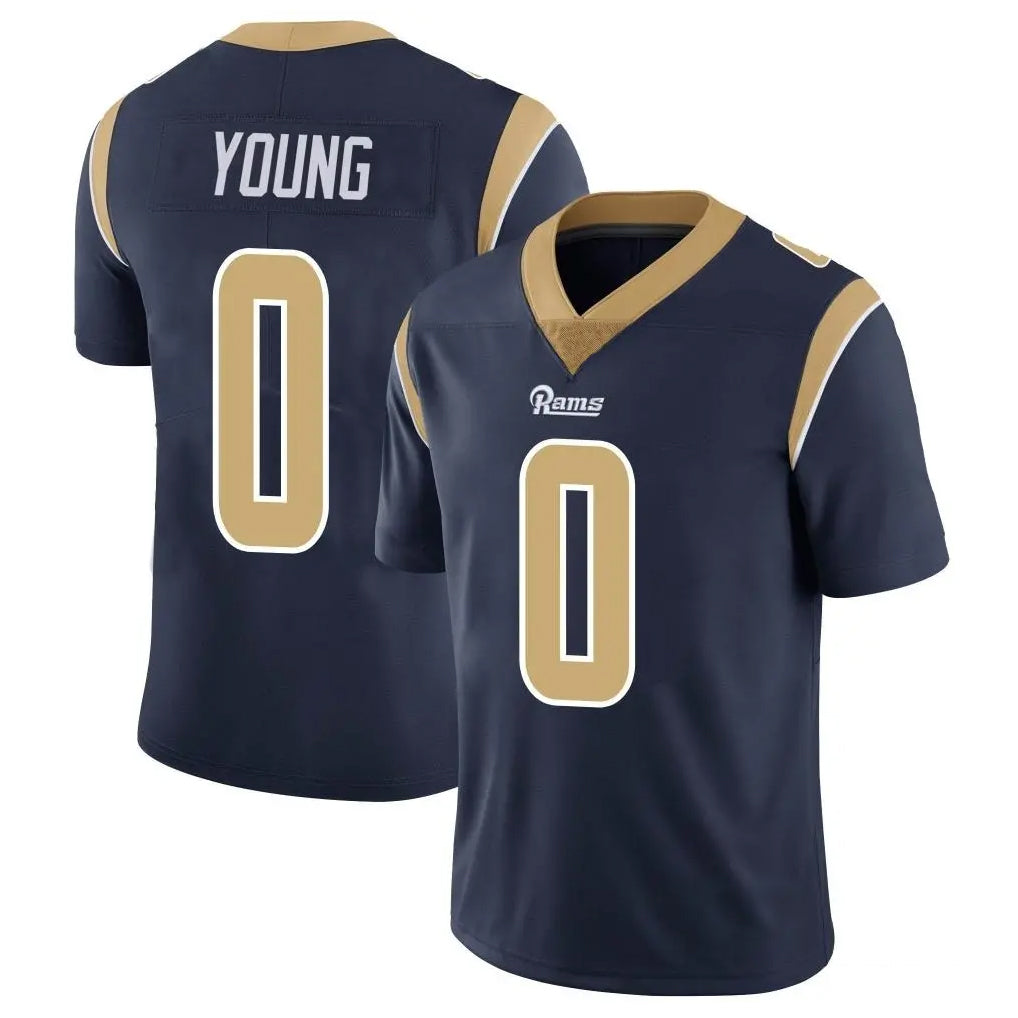 LA.Rams #0 Byron Young Player Navy Limited Vapor Untouchable Home Game PETTCS Stitched Jerseys