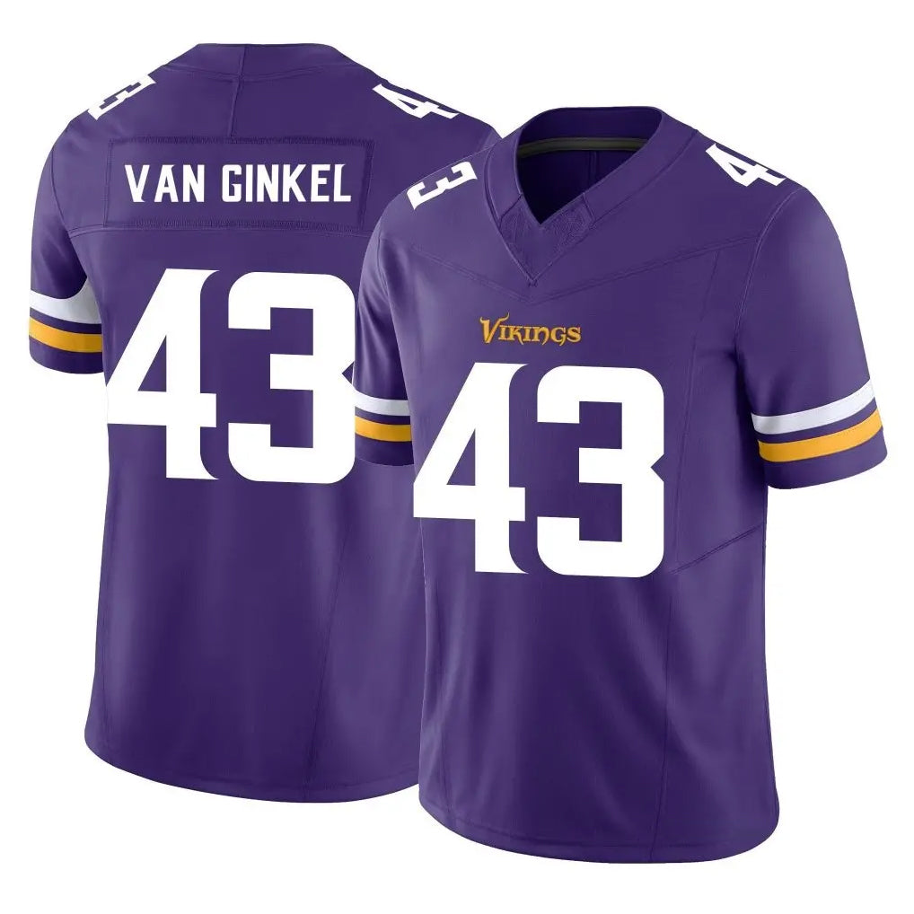 M.Vikings #43 Andrew Van Ginkel Player Purple Limited Vapor F.U.S.E. Home Game PETTCS Stitched Jerseys