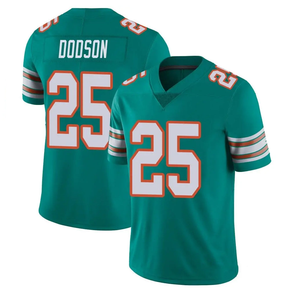 M.Dolphins #25 Tyrel Dodson Player Aqua Limited Alternate Vapor Untouchable Home Game PETTCS Stitched Jerseys