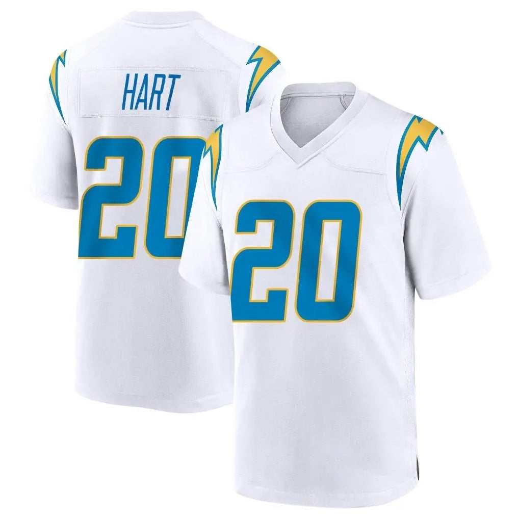 LA.Chargers #20 Cam Hart Player White Home Game PETTCS Stitched Jerseys