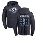 LA.Rams #48 Omar Speights Player Navy Pullover Hoodie Limited Game PETTCS Stitched Jerseys