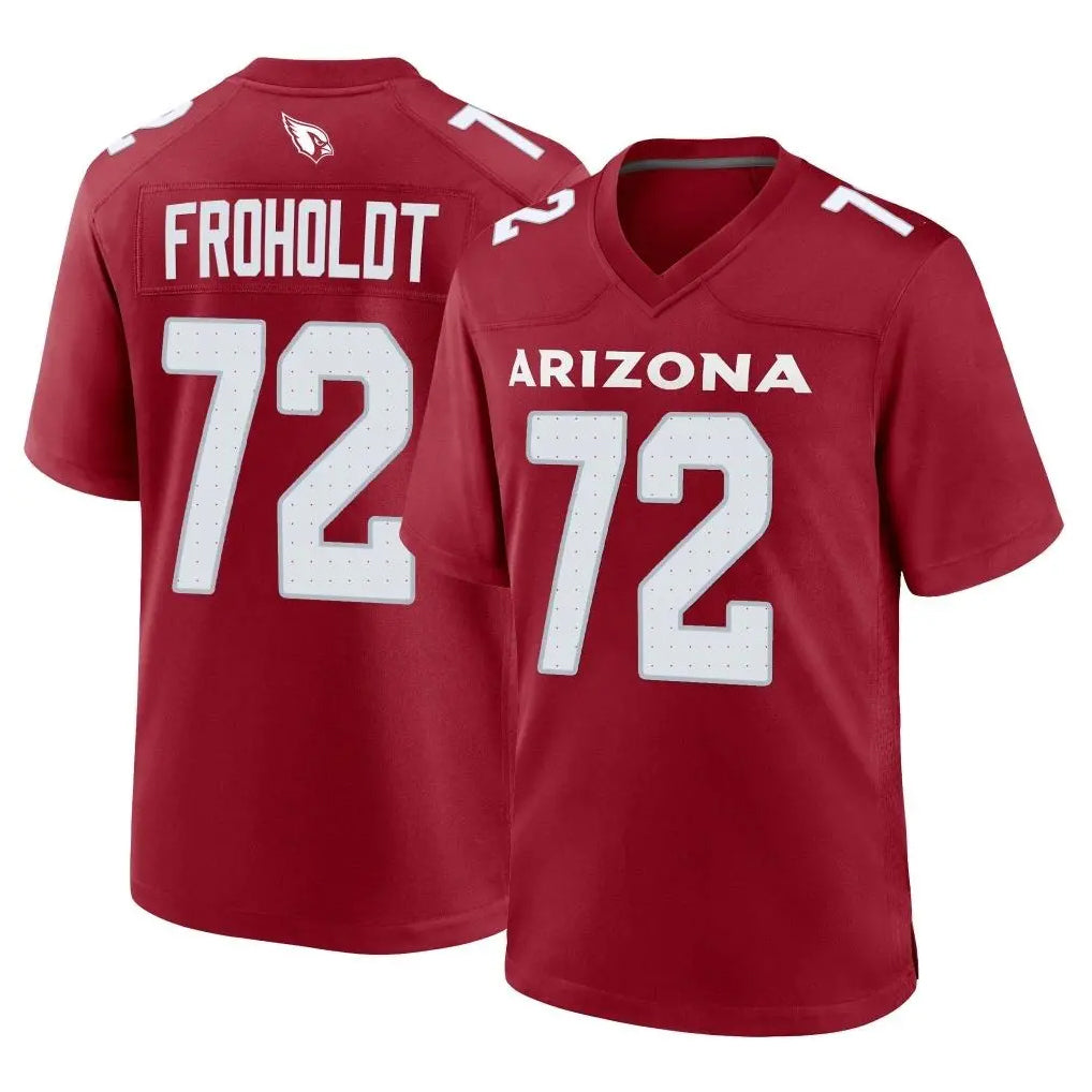 A.Cardinals #72 Hjalte Froholdt Player Cardinal Limited Home Game PETTCS Stitched Jerseys
