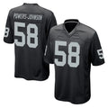 LV.Raiders #58 Jackson Powers-Johnson Player Black Home Game PETTCS Stitched Jerseys