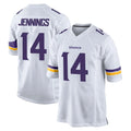 M.Vikings #14 Jauan Jennings Player White Home Game PETTCS Stitched Jerseys