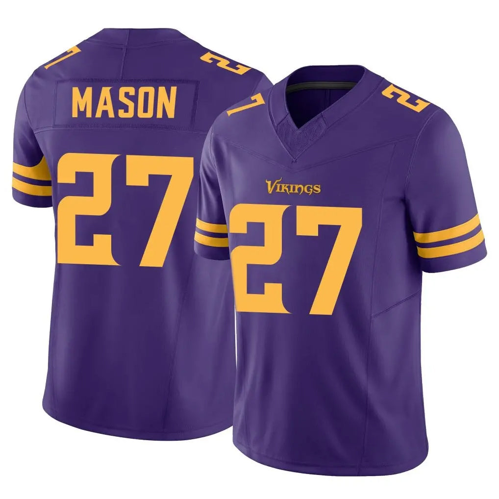 M.Vikings #27 Jordan Mason Player Purple Limited Alternate Vapor F.U.S.E. Home Game PETTCS Stitched Jerseys