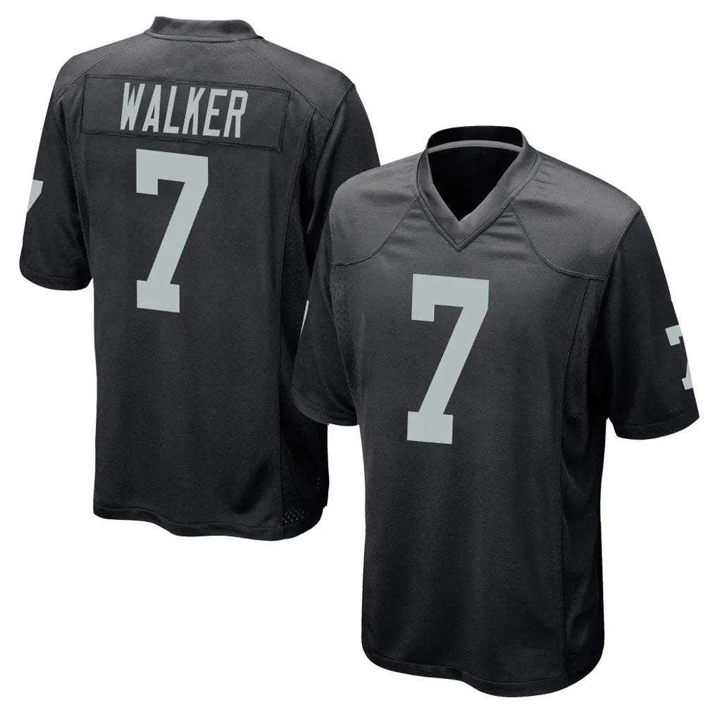 LV.Raiders #7 Quay Walker Player Black Home Game PETTCS Stitched Jerseys