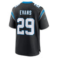 PETTCS C.Panthers #29 Akayleb Evans Black Team Game Jersey