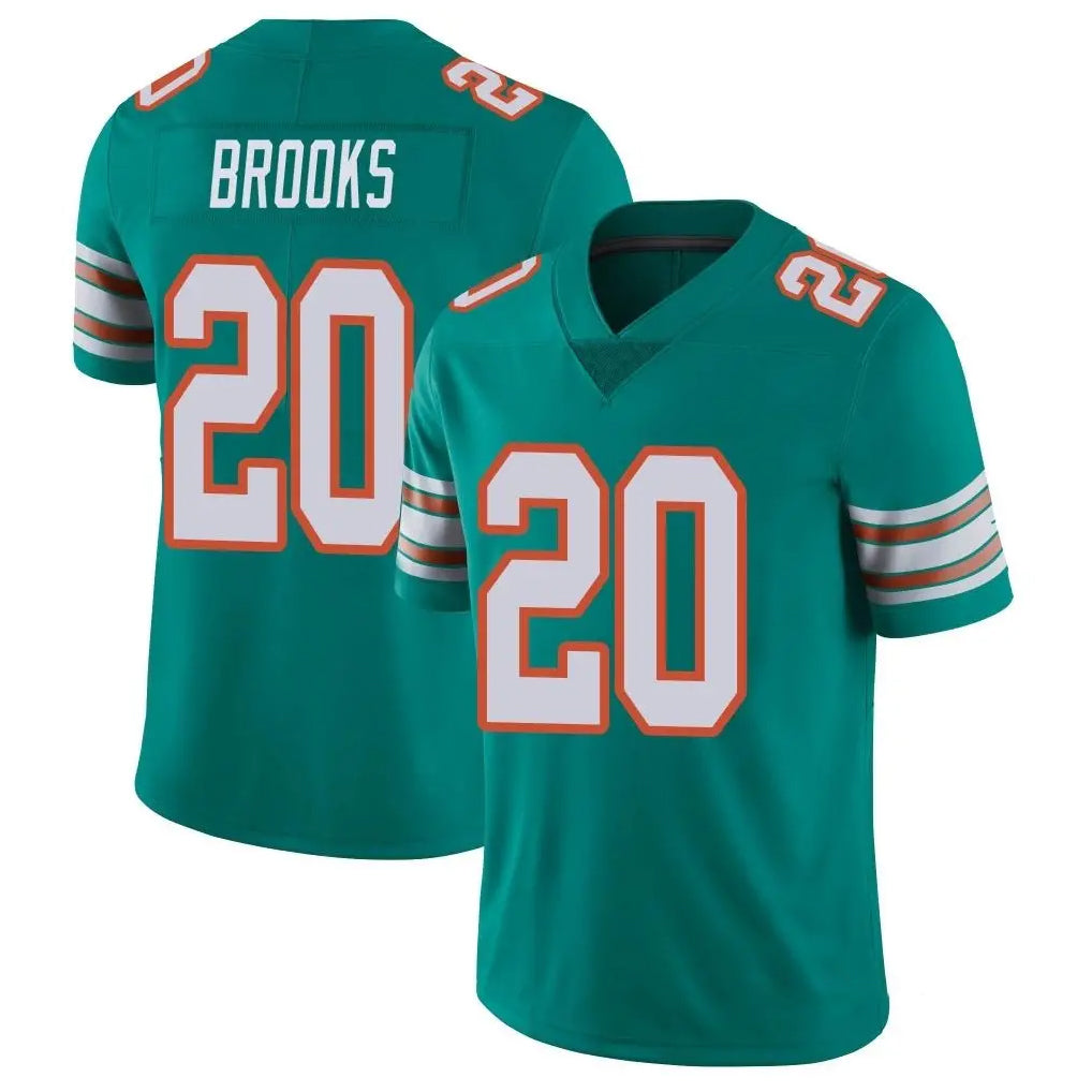 M.Dolphins #20 Jordyn Brooks Player Aqua Limited Alternate Vapor Untouchable Home Game PETTCS Stitched Jerseys