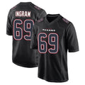 H.Texans #69 Ed Ingram Player Black Fashion Home Game PETTCS Stitched Jerseys