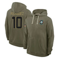 M.Dolphins #10 Jacob Rodriguez Player Olive Salute to Service Pullover Hoodies Limited PETTCS Stitched Jerseys
