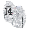 M.Vikings #14 Jauan Jennings Player Arctic Camo Salute to Service Pullover Hoodies Limited Game PETTCS Stitched Jerseys