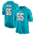 M.Dolphins #55 Aaron Brewer Player Aqua Home Game PETTCS Stitched Jerseys